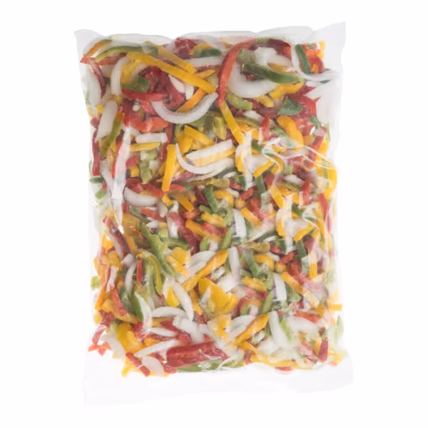 Mélange de légumes pour fajitas, une fois apprêté