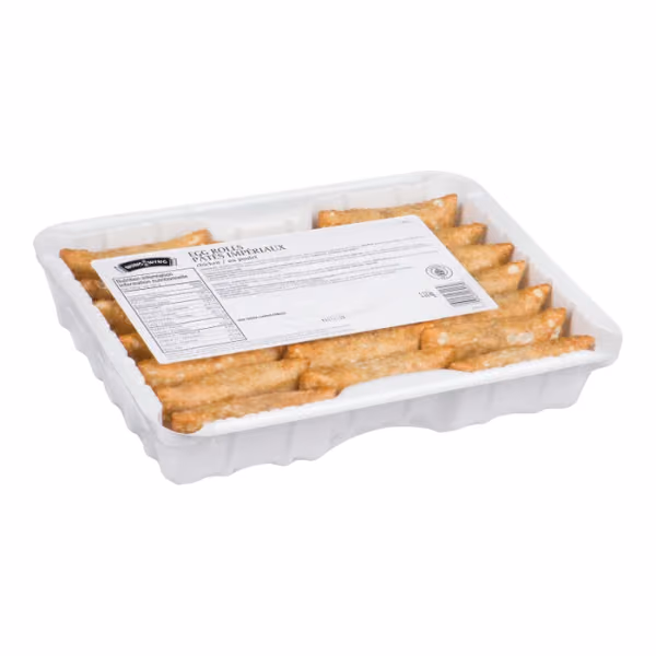 Pâtés impériaux au poulet et aux champignons, une fois apprêté