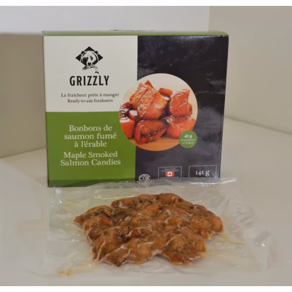 Pépites de saumon fumé confit à l’érable