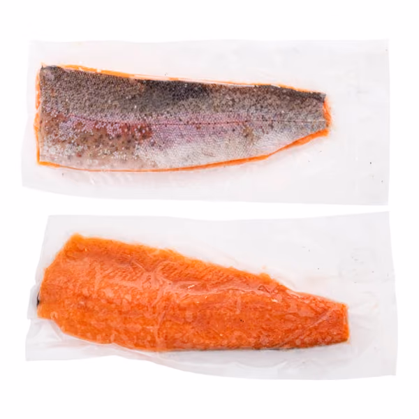 Filets de truite arc-en-ciel avec peau 5-6 oz,, une fois apprêté